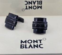 Montblanc Montblanc Black Barrel Cufflinks – Stainless Steel Luxury Designer Cufflinks for Men