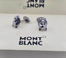 Montblanc Montblanc Lion Head Cufflinks – Silver-Tone Luxury Designer Cufflinks for Men