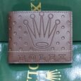 Rolex style brown wallet
