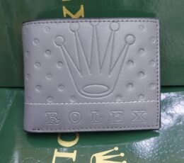 Rolex style grey wallet – Crown Embossed Bifold