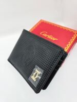 Cartier Black Textured Leather Wallet For Men