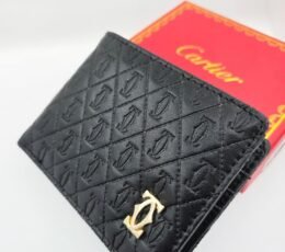 Cartier Quilted Leather Wallet Black