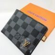 Louis Vuitton Checkered Wallet Grey Black