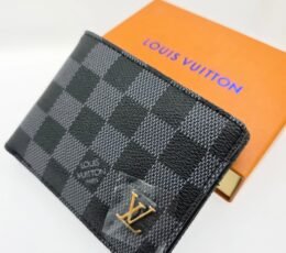 Louis Vuitton Checkered Wallet Grey Black