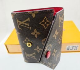 Louis Vuitton Viennois Bifold Wallet Monogram Red Interior