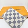 Louis Vuitton Zippy Coin Purse Damier Azur White Navy