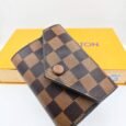 Louis Vuitton Victorine Wallet Damier Ebene Brown Snap