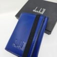Dunhill Cadogan Slim Cardholder Blue Leather Elastic
