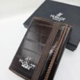 Hublot Genève Slim Cardholder Croc Embossed Brown Leather