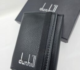 Dunhill Cadogan Slim Cardholder Pebbled Black Leather