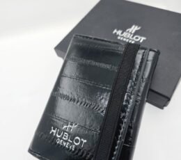 Hublot Geneve Black Crocodile Leather Magic Wallet