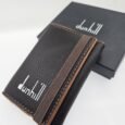 Dunhill Dark Brown Pebbled Leather Magic Wallet