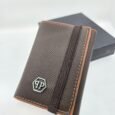 Philipp Plein Mocha Brown Leather Magic Wallet