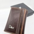 Dark Brown Embossed Elastic Wallet