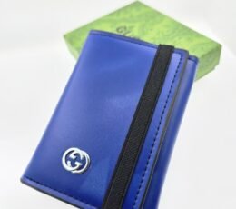 Cobalt Blue Smooth Elastic Wallet