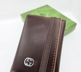 Chestnut Smooth Elastic Wallet