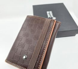 Espresso Grid Elastic Wallet