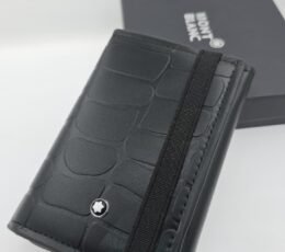 Obsidian Croc Elastic Wallet