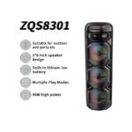 Super Bass Portable Wireless Speaker - Dual 8" Woofers with RGB Lights - Image 3