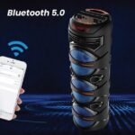Portable Bluetooth Party Speaker with Wireless Mic & RGB Lights - Image 4