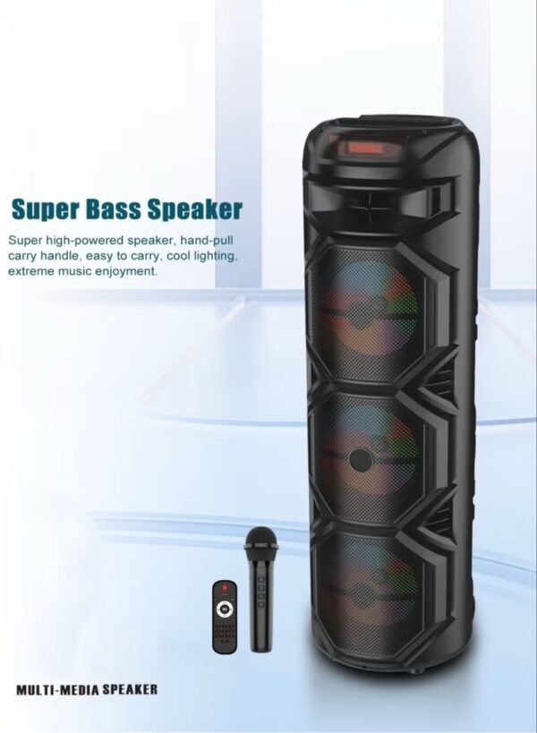 Super Bass Portable Wireless Speaker - Dual 8" Woofers with RGB Lights - Image 4
