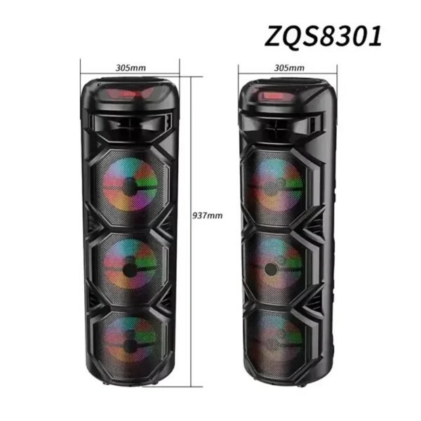 Super Bass Portable Wireless Speaker - Dual 8" Woofers with RGB Lights - Image 5