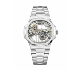 Patek Philippe Nautilus Skeleton Dial Swiss Automatic Silver Edition