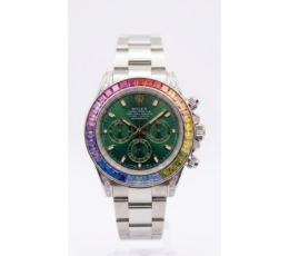 Rolex Daytona Rainbow Stainless Steel Chronograph