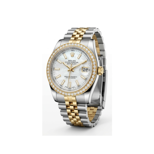 ⁦ساعة Rolex نسائية فاخرة بلونين وسوار Jubilee⁩ - الصورة ⁦2⁩