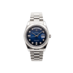 Rolex Day-Date Blue Dial Silver Automatic