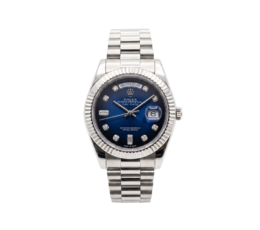 Rolex Day-Date Blue Dial Silver Automatic