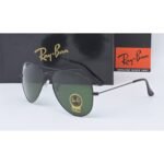 Ray-Ban Aviator Style Sunglasses (Black Green Shade)