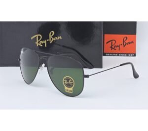 Ray-Ban Aviator Style Sunglasses (Black Green Shade)