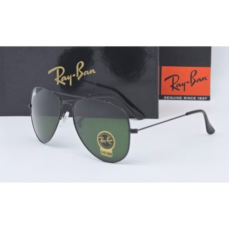 Ray-Ban Aviator Style Sunglasses (Black Green Shade)