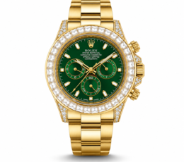 Rolex Cosmograph Daytona Premium Automatic Watch with Stone Bezel