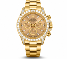 Rolex Cosmograph Daytona Premium Automatic Watch with Stone Bezel