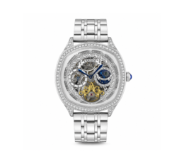 Cartier Premium Skeleton Mechanical Watch with Crystal Bezel