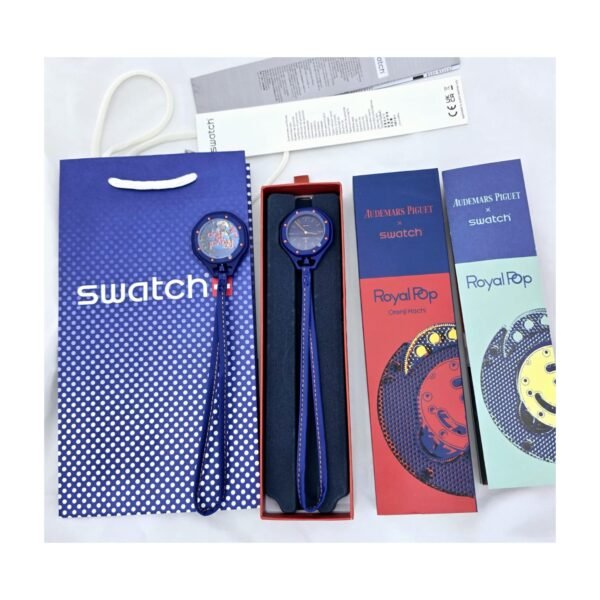⁦ساعة Audemars Piguet x Swatch كوارتز بطراز Royal Oak – إصدار فاخر⁩ - الصورة ⁦4⁩