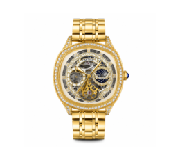 Cartier Premium Skeleton Mechanical Watch with Crystal Bezel