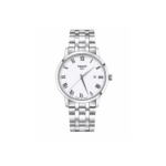 Tissot Inspired Classic Silver-Tone Quartz Wristwatch - Stainless Steel Link Bracelet