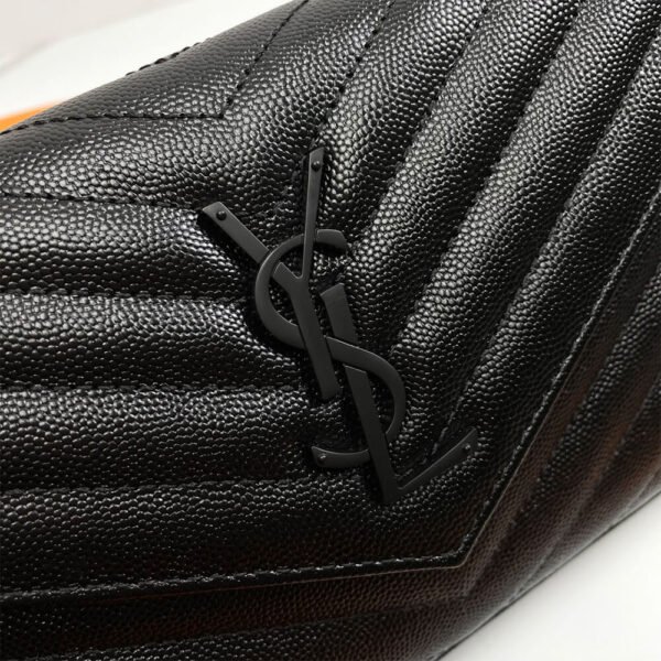 YSL classic cassandre chain wallet in grain de poudre leather - Image 7