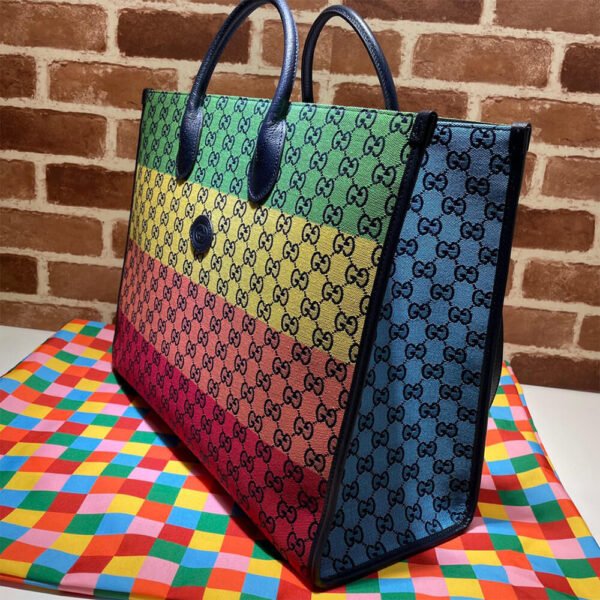 GG Multicolour large tote bag - Image 4
