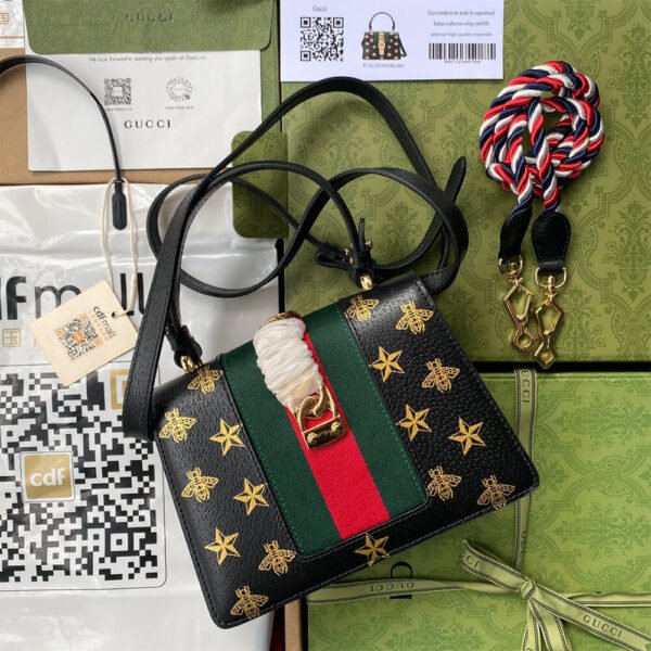 GG Sylvie Bee Star mini leather bag - Image 4