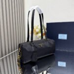 Prada Re-Nylon and leather medium top-handle bag with padlock(high-end grade) - Image 7