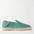 Seaside Walk Collapsible-Heel Suede Espadrilles