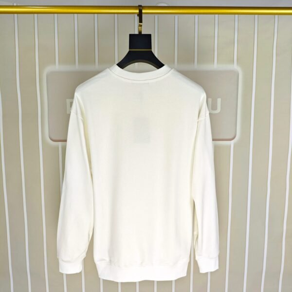 Balenciaga Tape Type Graphic Print White Crew Neck Sweatshirt - Image 3
