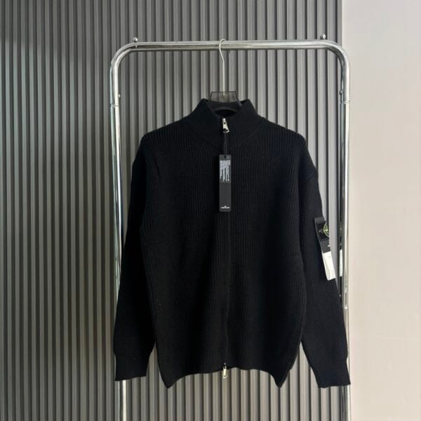 Thickened Zipper Knit Cardigan - Image 6