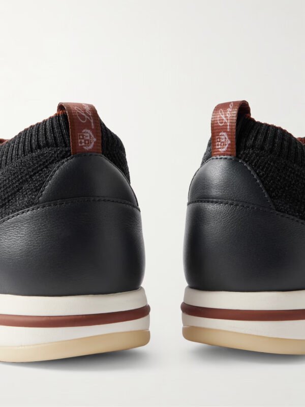 360 Flexy Leather-Trimmed Knitted Wish® Wool Sneakers - Image 6