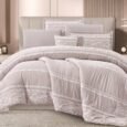 Luxury Soft Mauve & Silver Floral Lace Comforter