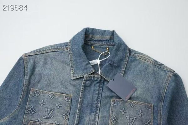 Embossed Denim Jacket - Image 4